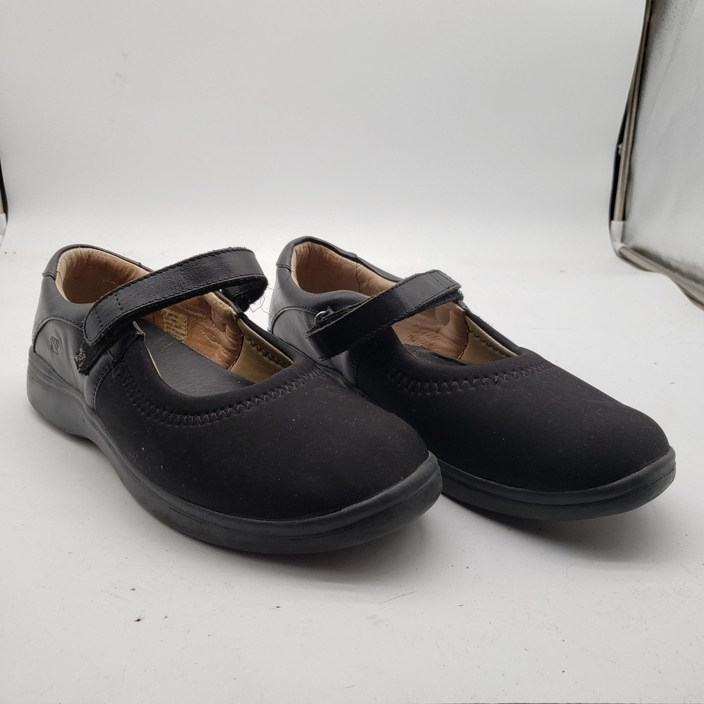 SureFit Shoes Womens Size 12W Black Leather Sydney Mary Jane Flats Comfort